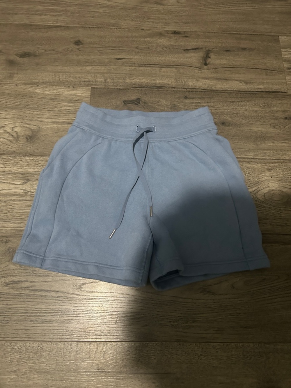 lululemon athletica light blue pull-on shorts